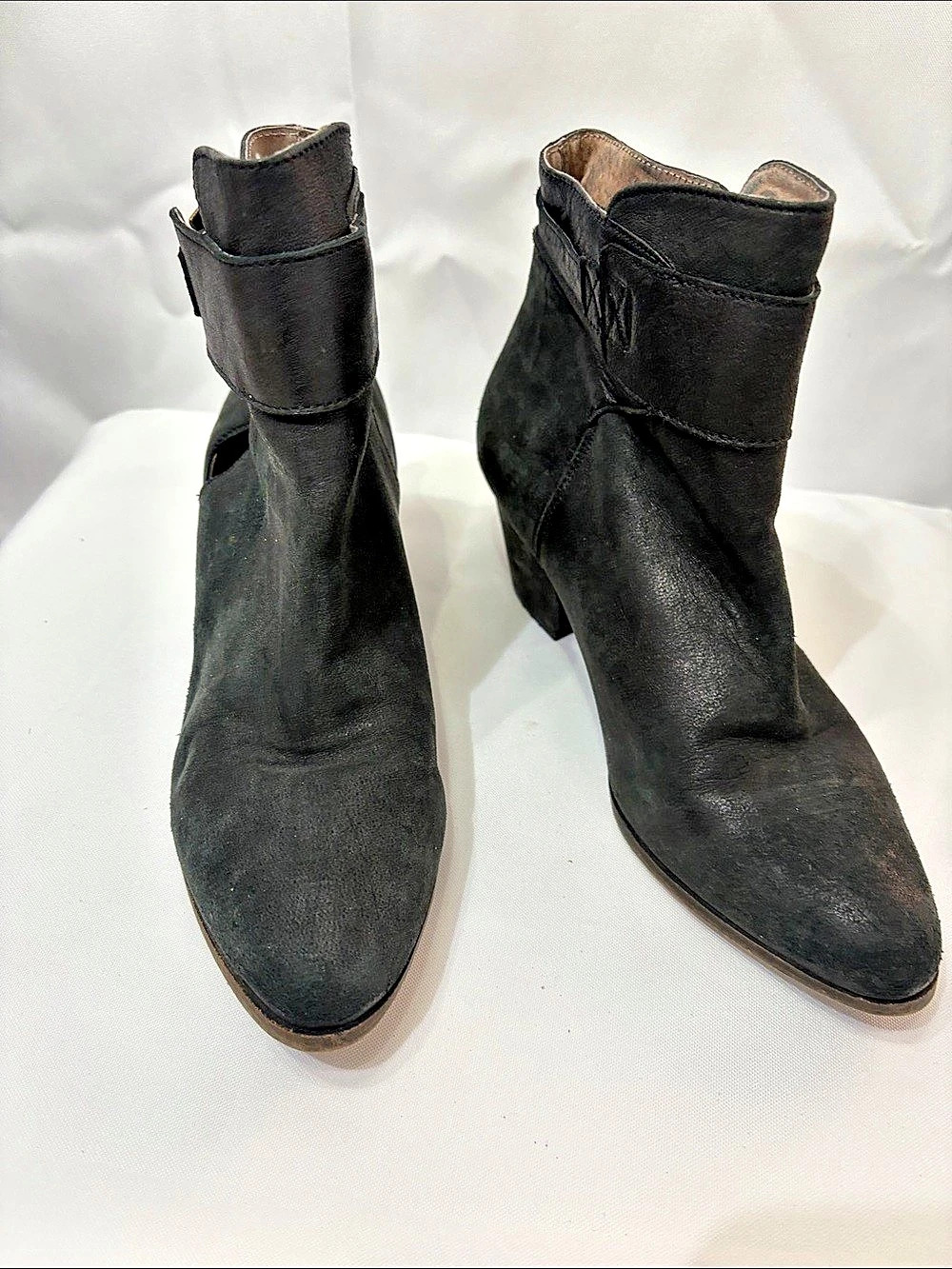 Free People Belleville Ankle Boot suede Leather Black EU 38